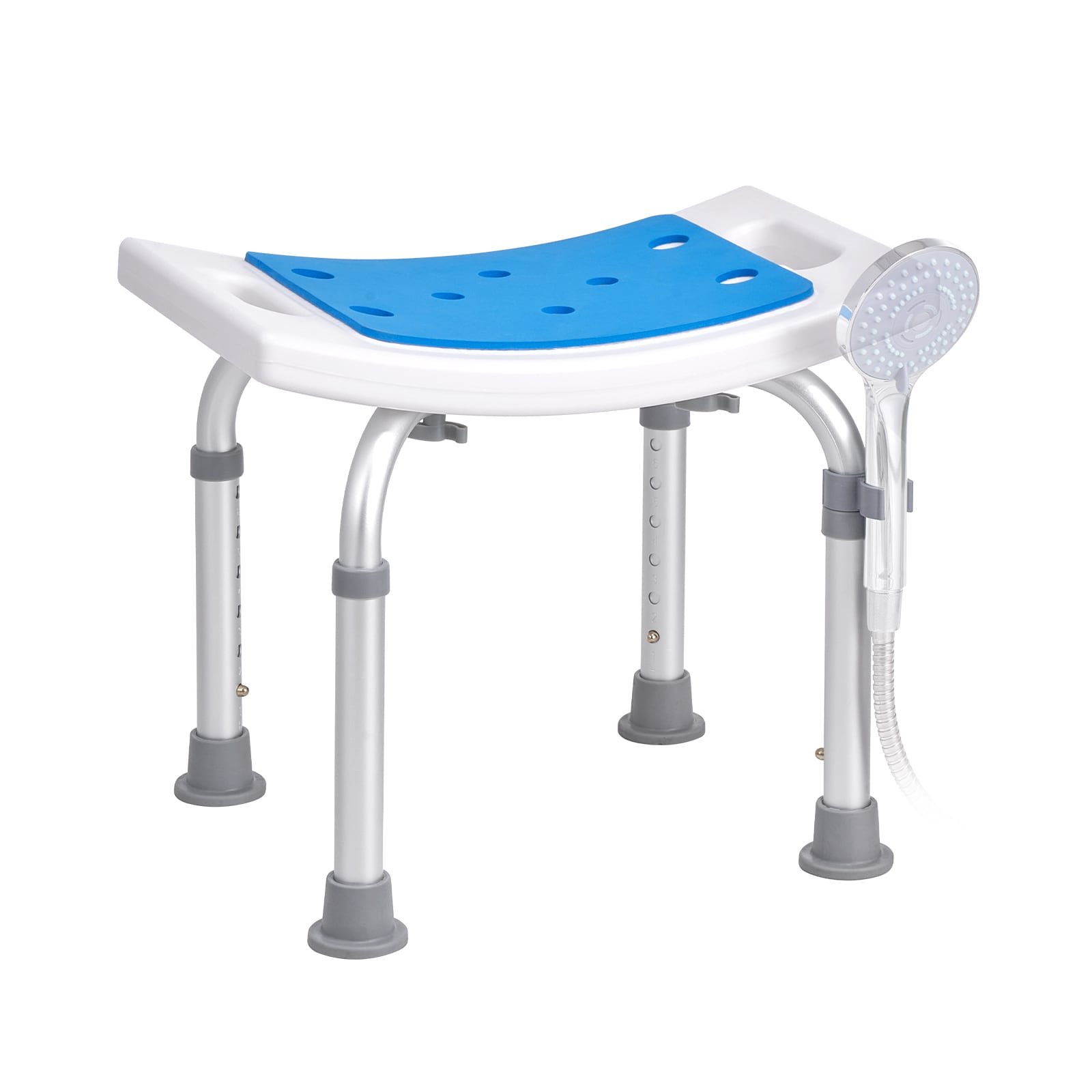 Shower Chair Adjustable Height Stool For Elderly And Disabled_voghion.com